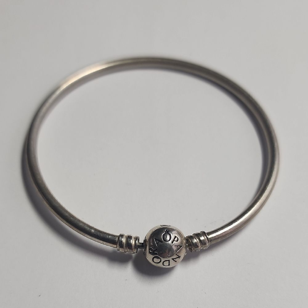 Pandora Sterling Silver Bracelet with Engraved Charm
